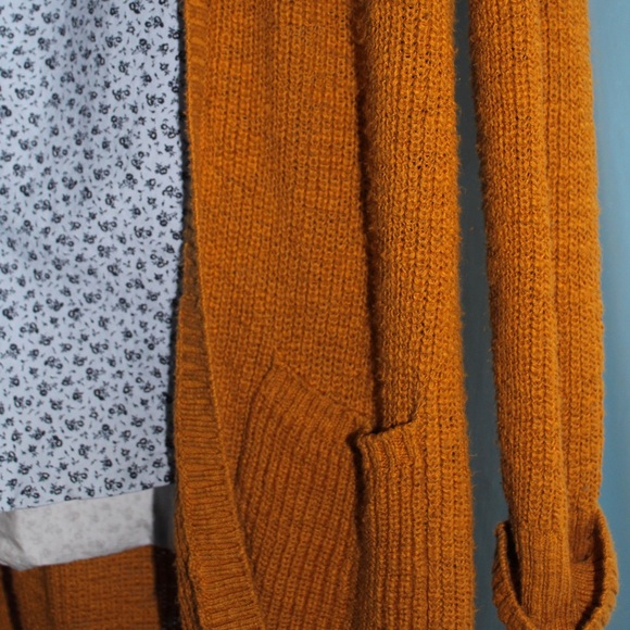 Mossimo Supply Co. Sweaters - Rustic Yellow Cardigan - Long sleeve with pockets